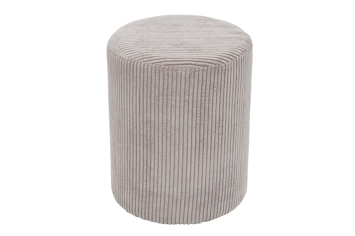 Puff en terciopelo gris D40 cm DUROY