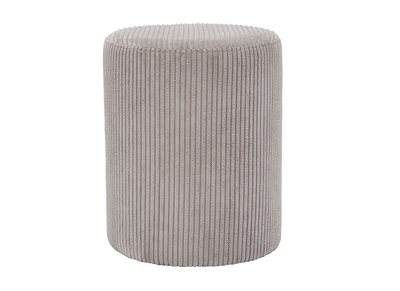 Puff en terciopelo gris D40 cm DUROY - Puff en terciopelo gris D40 cm DUROY