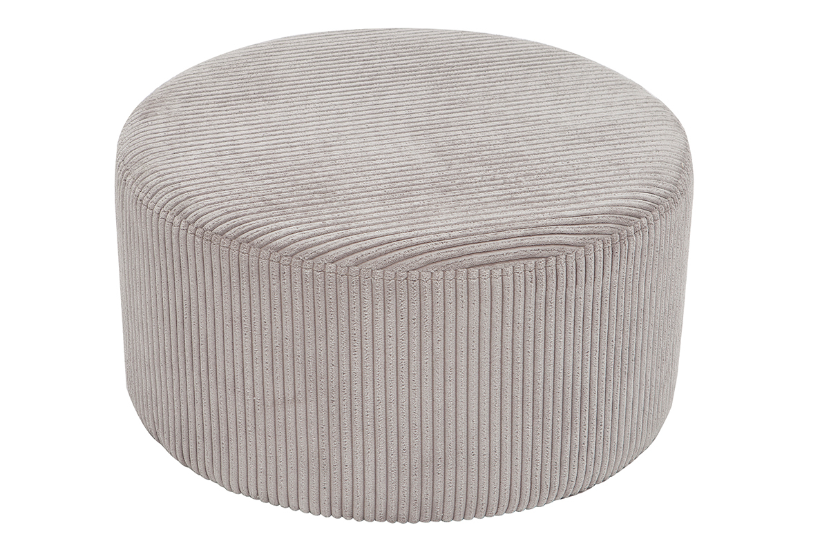 Puff en terciopelo gris D40 cm DUROY