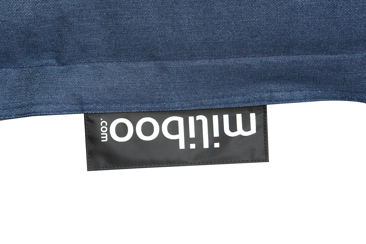 Puff gigante en algodn azul jean BIG MILIBAG