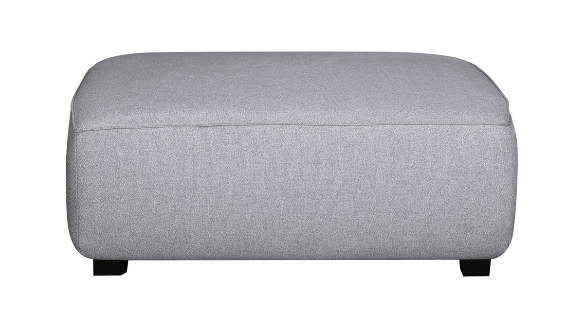 Puff mdulo de sof en tejido gris claro PLURIEL