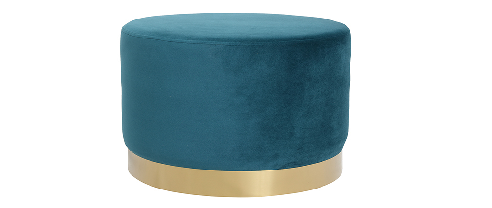 puff terciopelo y dorado