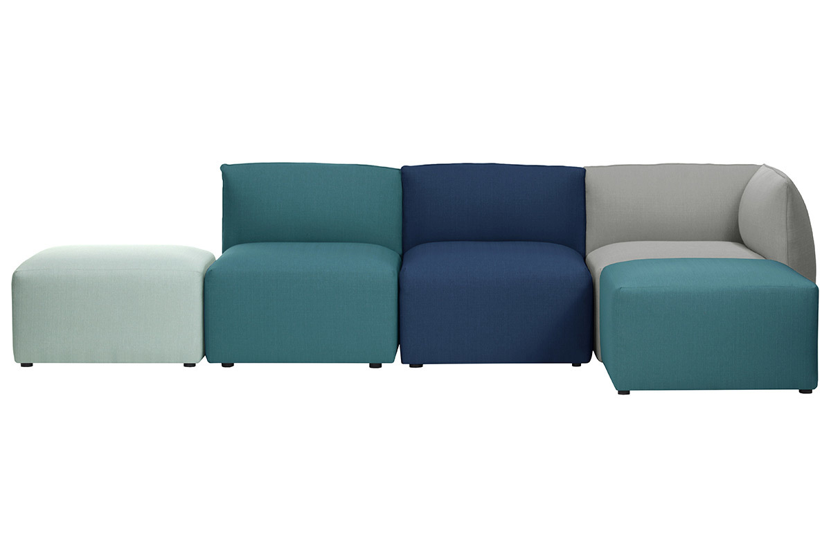 Reposapis moderno tejido azul claro MODULO