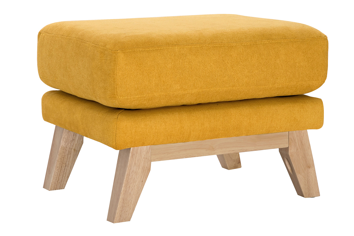 Reposapis nrdico desenfundable efecto aterciopelado amarillo mostaza OSLO
