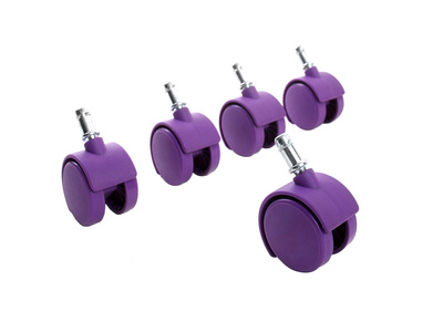 Ruedecillas violetas compatibles base blanca