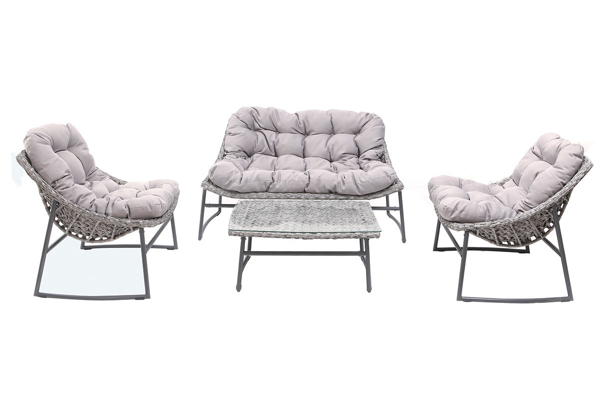 Saln de jardn diseo gris COMFY