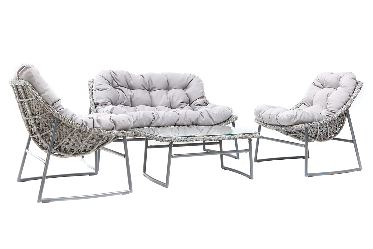 Saln de jardn diseo gris COMFY