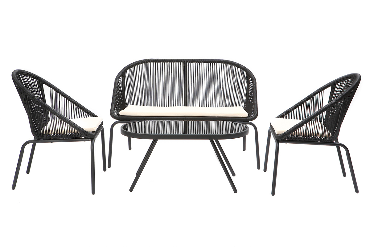 Saln de jardn diseo negro  SUNNY