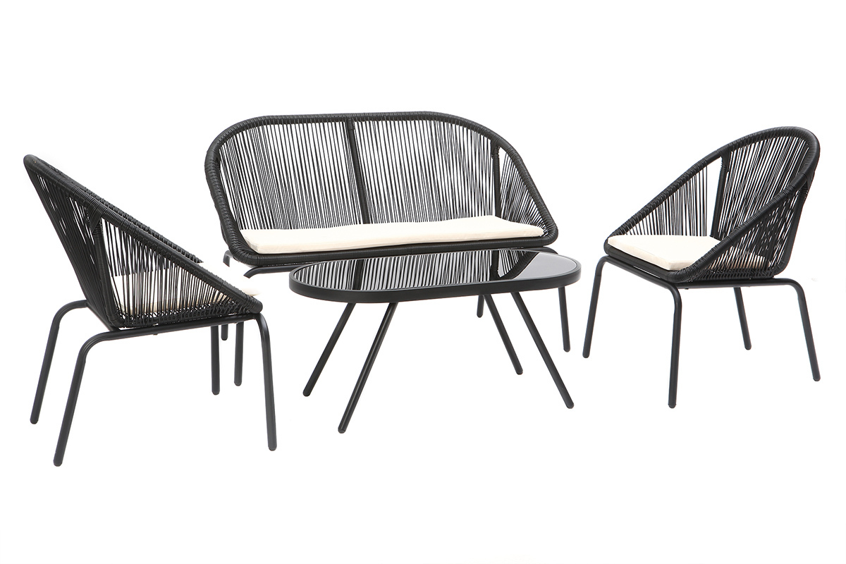 Saln de jardn diseo negro  SUNNY