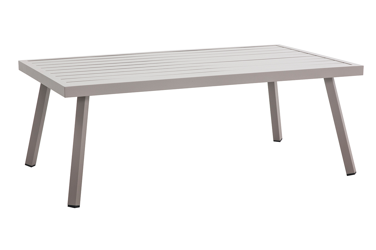 Saln de jardn esquinero en aluminio y tejido topo SAIGON