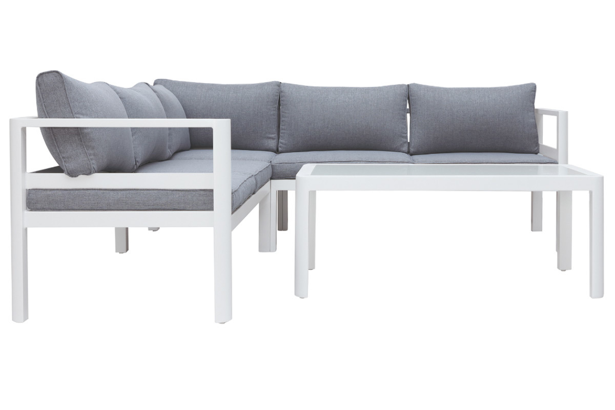 Saln de jardn moderno gris oscuro con mesa de centro TONIGHT