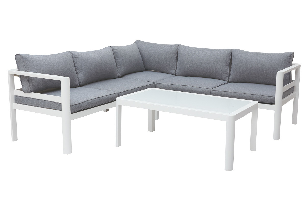 Saln de jardn moderno gris oscuro con mesa de centro TONIGHT