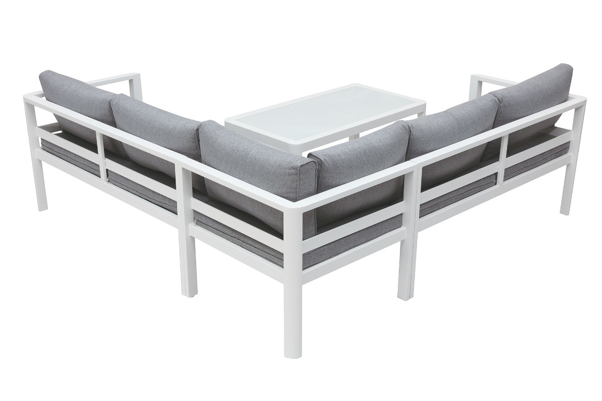 Saln de jardn moderno gris oscuro con mesa de centro TONIGHT