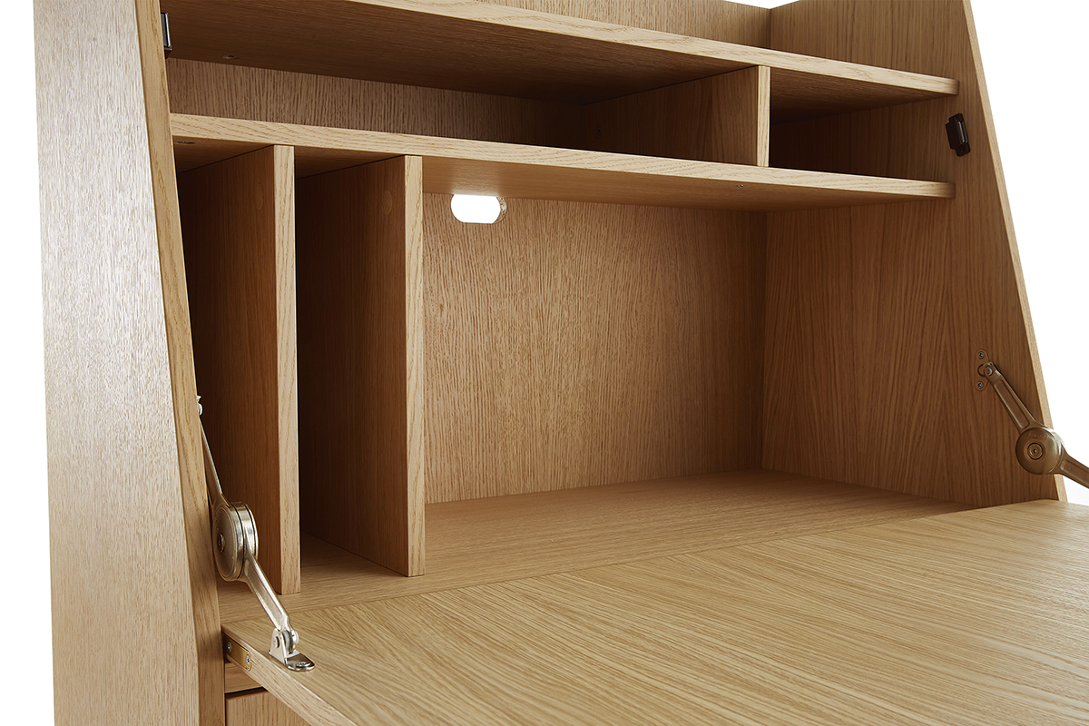 Secreter con tablero plegable y acabado roble GABIN