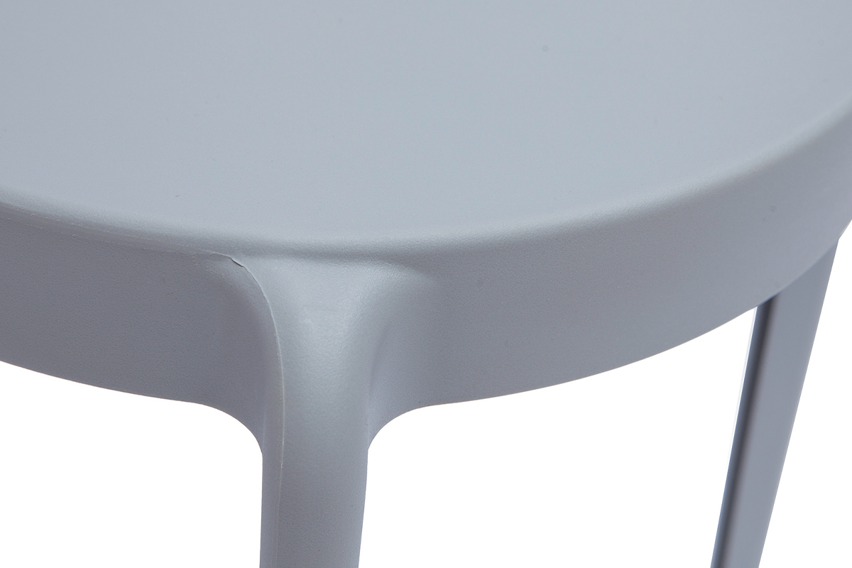 Set de 2sillas apilables de plstico gris para interior/exterior RIOS