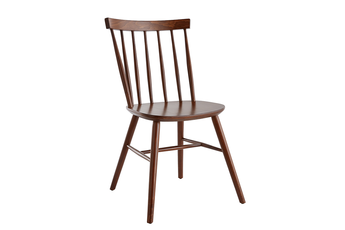 Set de 2 sillas con varillas de nogal COLBERT