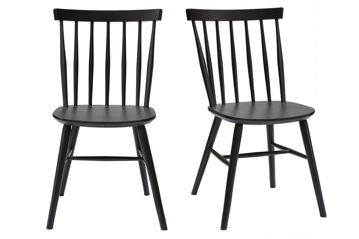 Set de 2sillas con varillas negras mate COLBERT