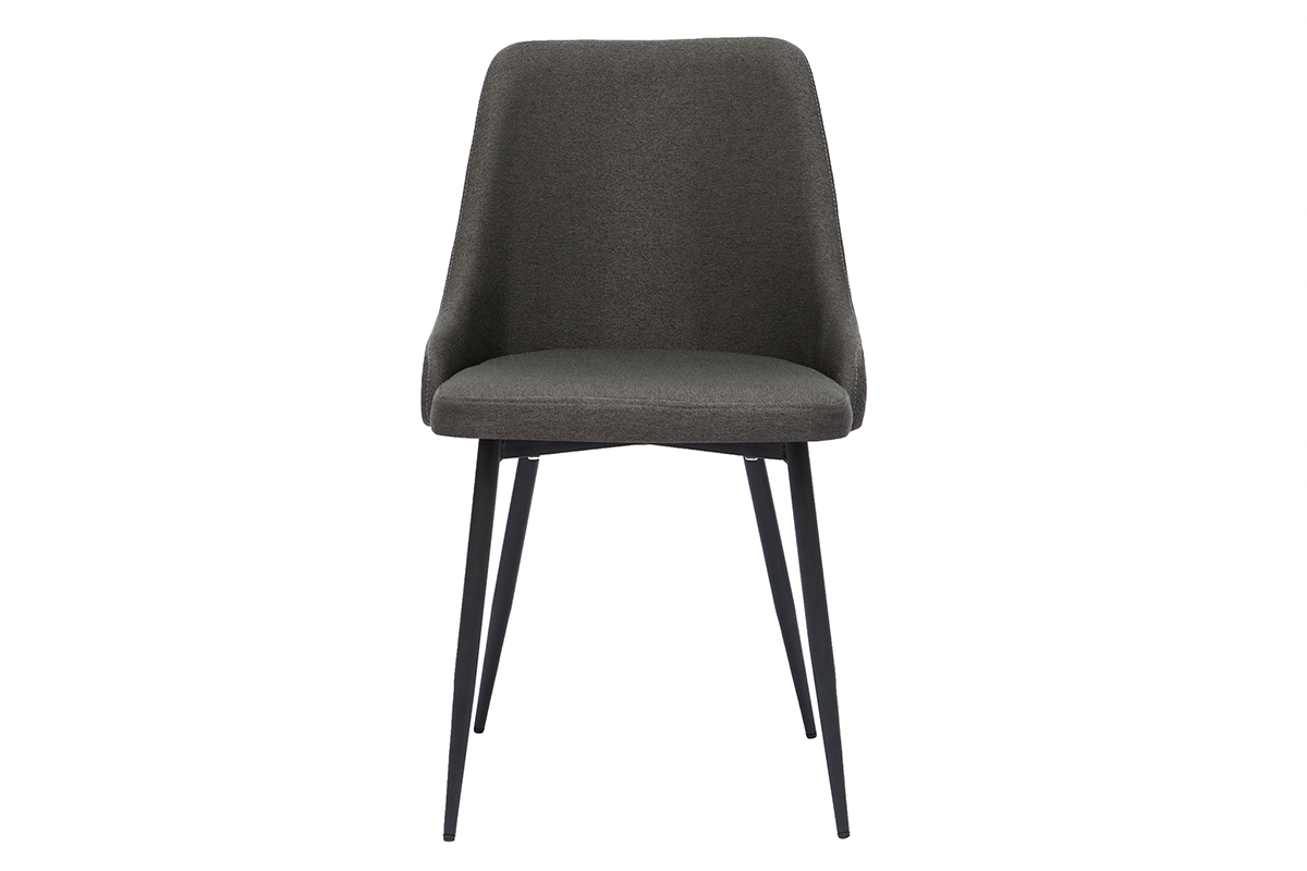 Set de 2sillas de diseo gris oscuro CULT