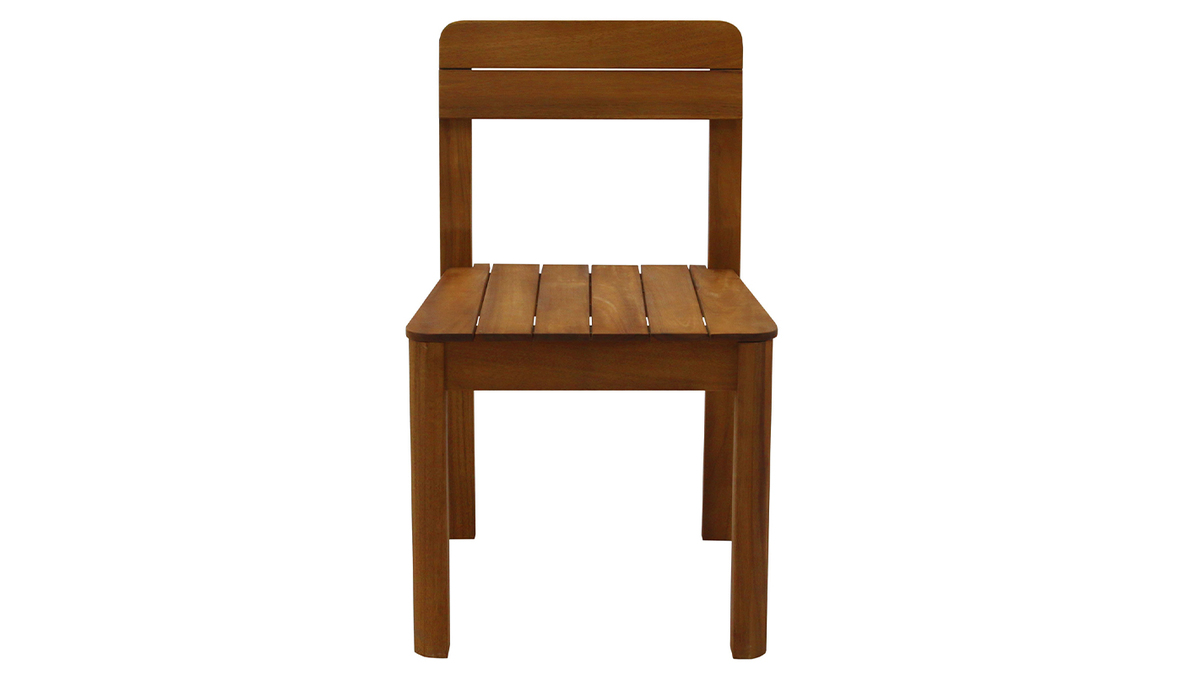 Set de 2 sillas de jardn de madera maciza AKIS