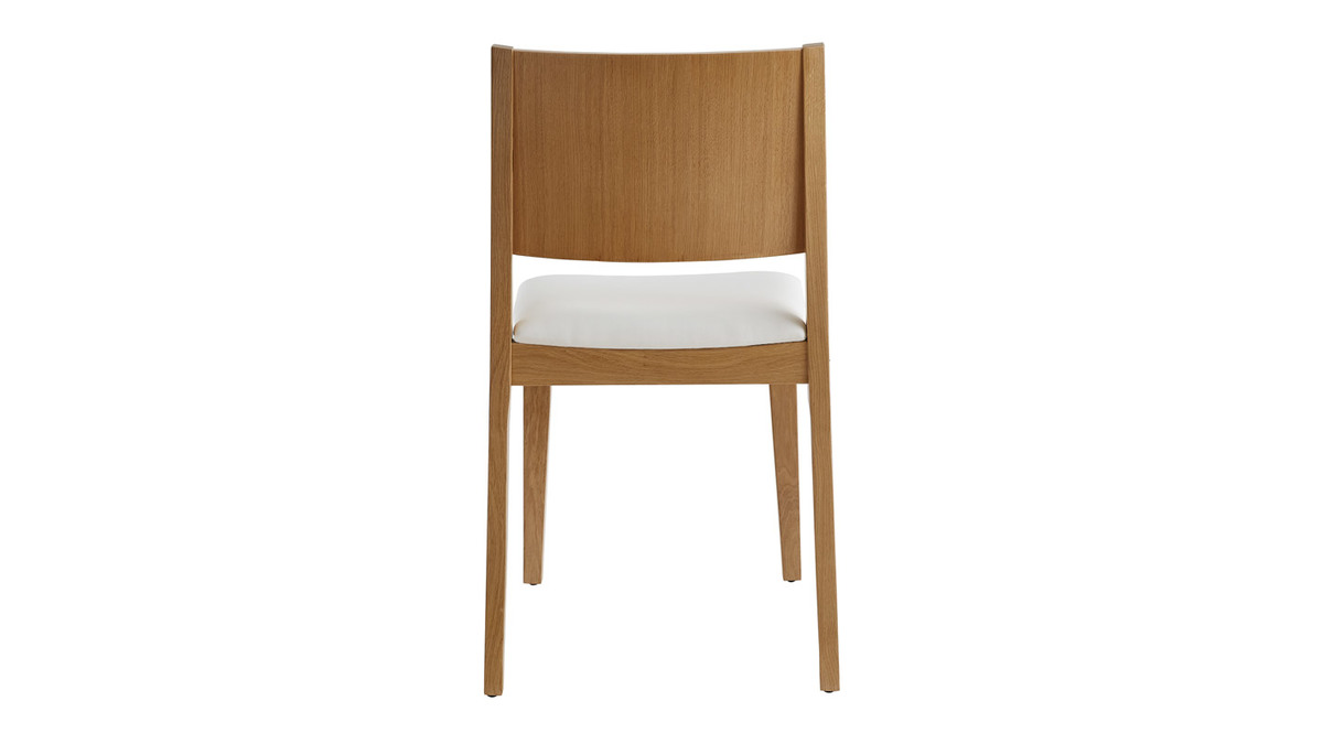 Set de 2 sillas de madera de roble y blanco MELVIL