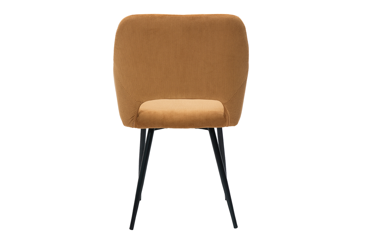 Set de 2sillas de pana amarillo curry LAURETTE