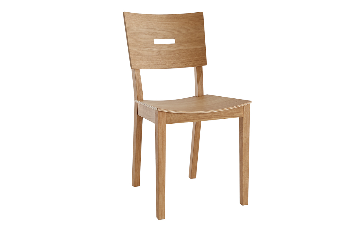 Set de 2sillas nrdicas de madera contrachapada y roble macizo ERA