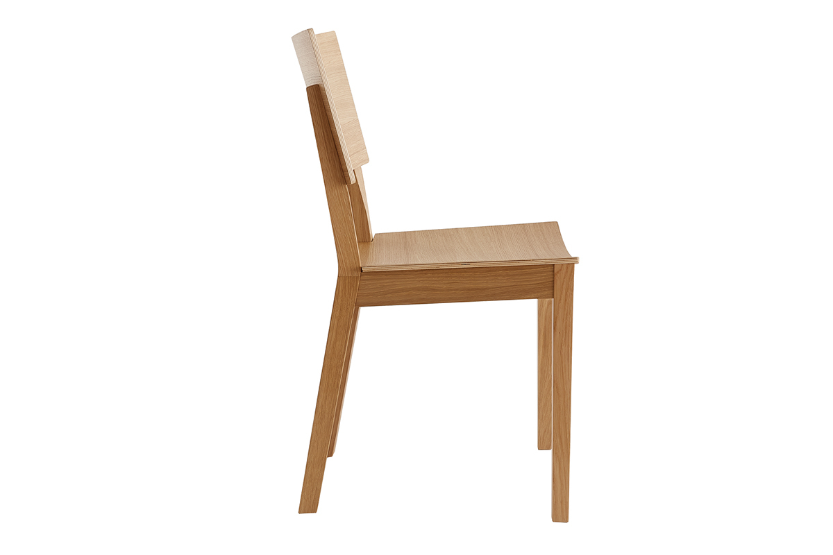 Set de 2sillas nrdicas de madera contrachapada y roble macizo ERA