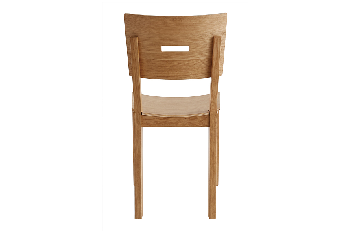 Set de 2sillas nrdicas de madera contrachapada y roble macizo ERA