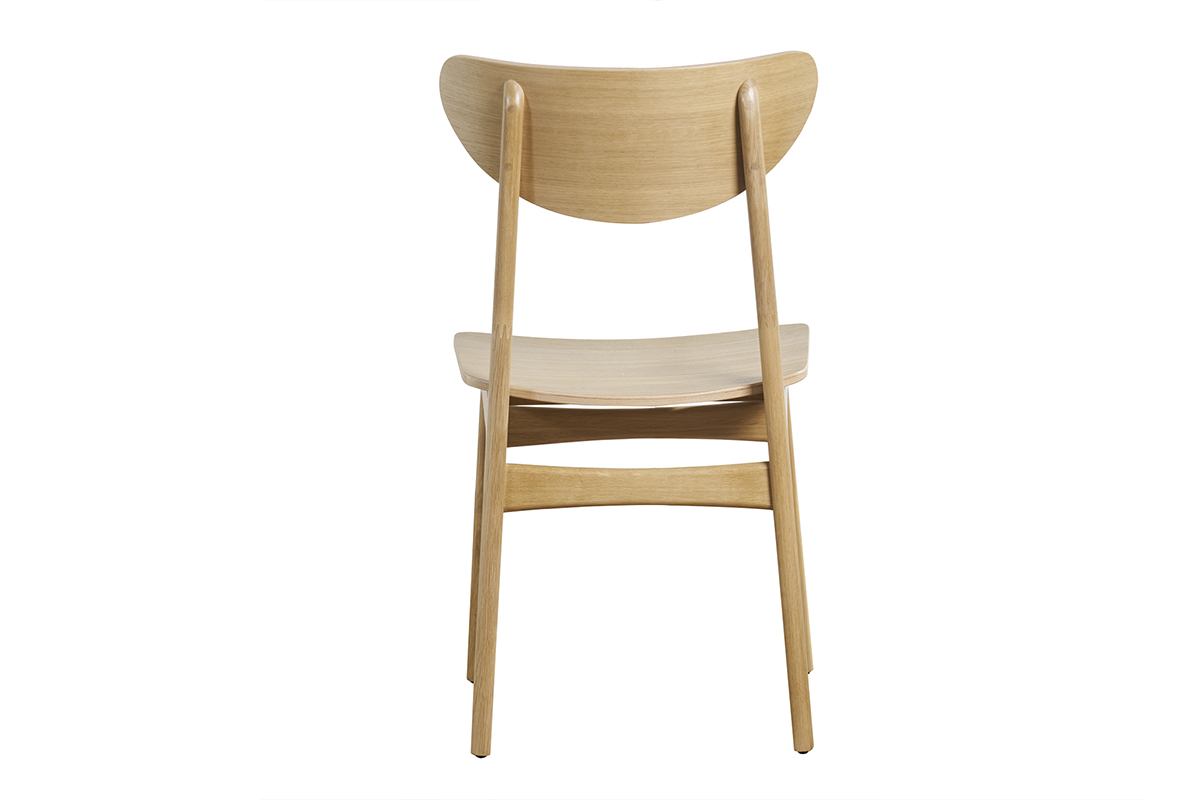 Set de 2 sillas nrdicas de madera de roble macizo clara MAYA