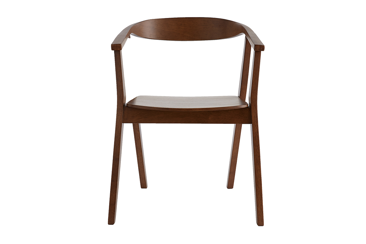 Set de 2sillas nrdicas de madera oscura BAHIA