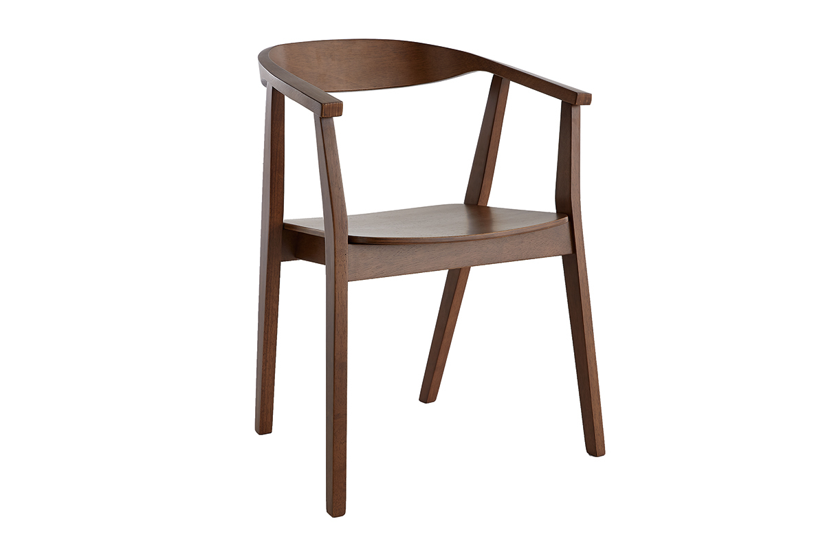 Set de 2sillas nrdicas de madera oscura BAHIA