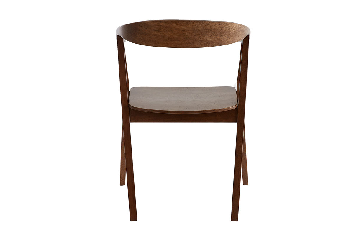 Set de 2sillas nrdicas de madera oscura BAHIA