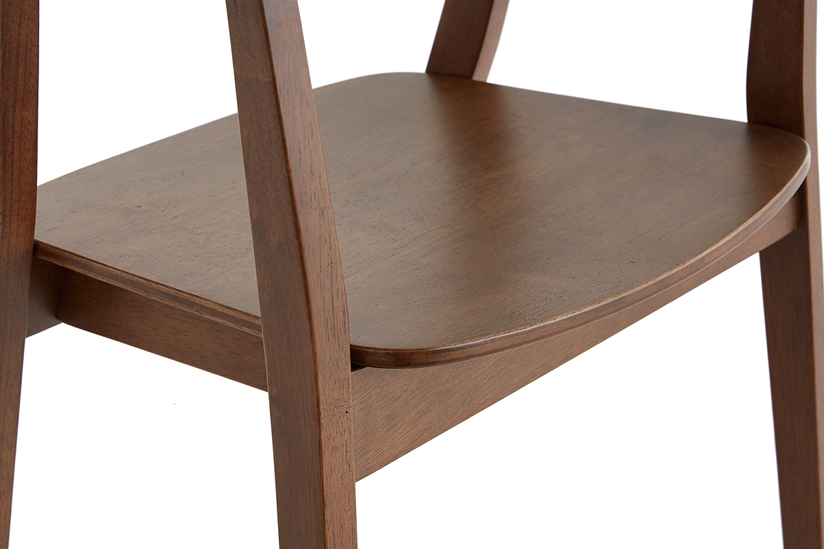 Set de 2sillas nrdicas de madera oscura BAHIA
