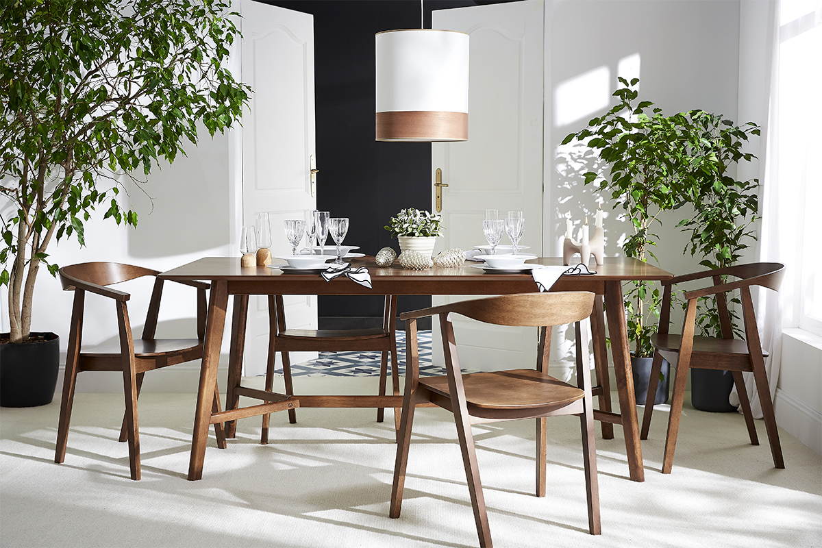 Set de 2sillas nrdicas de madera oscura BAHIA