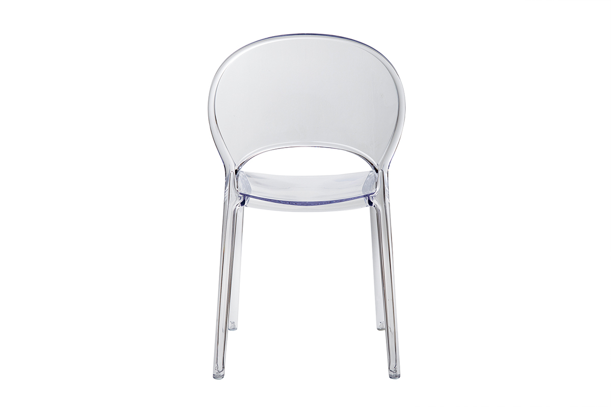Set de 2sillas transparentes apilables para interior y exterior YOPAL