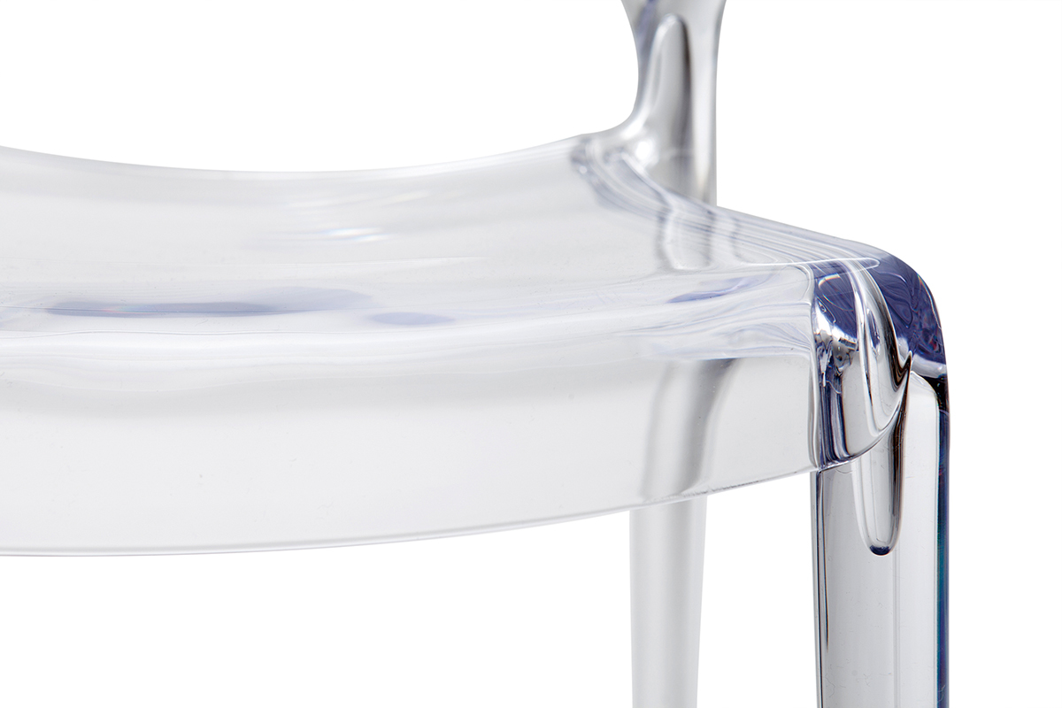 Set de 2sillas transparentes apilables para interior y exterior YOPAL