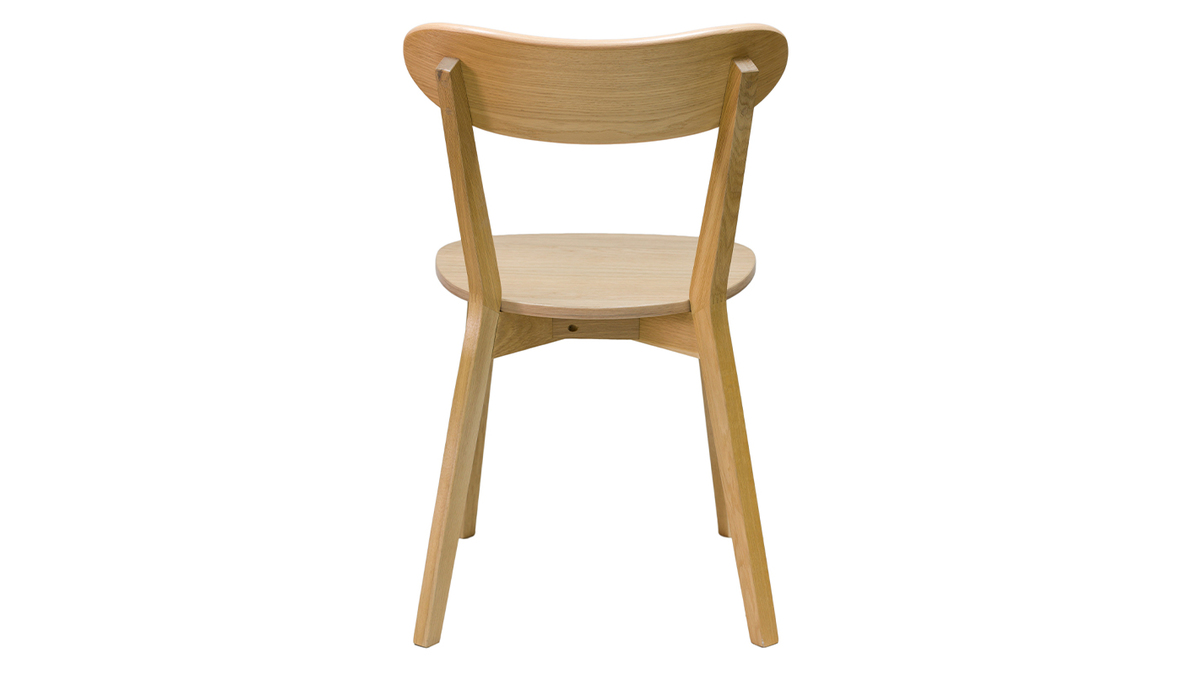 Set de 2 sillas vintage de madera de roble claro DOVE