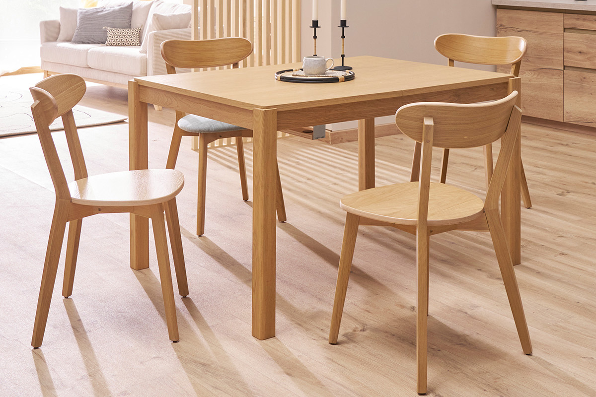 Set de 2 sillas vintage de madera de roble claro DOVE