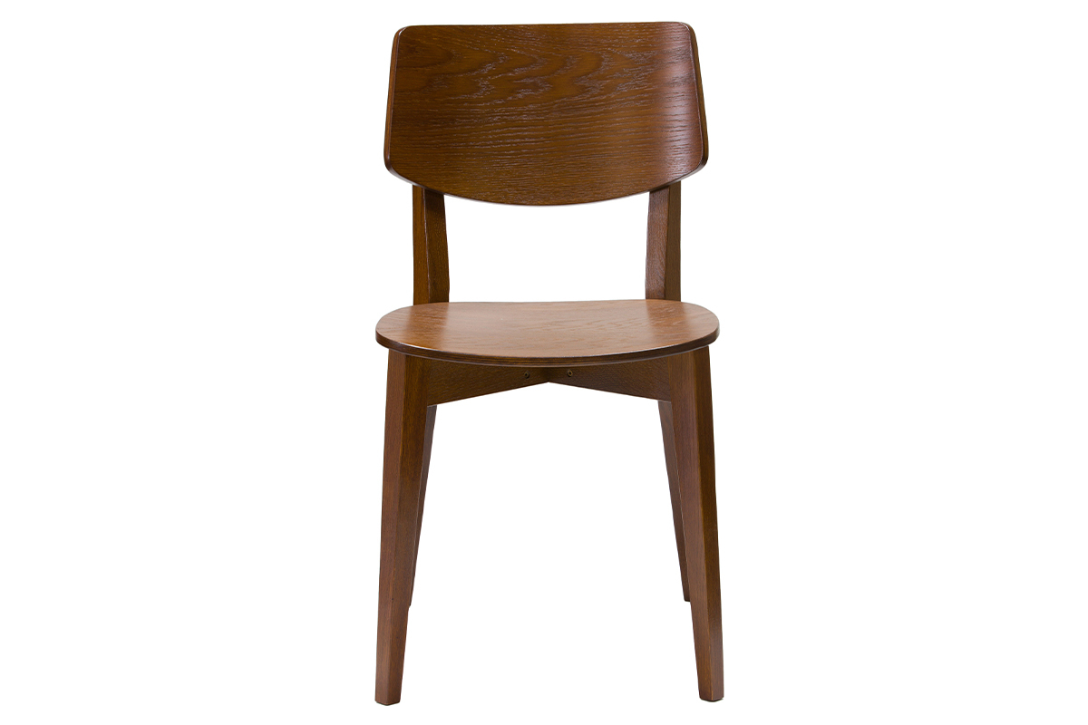 Set de 2sillas vintage de madera oscura AVEA
