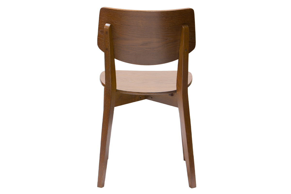 Set de 2sillas vintage de madera oscura AVEA