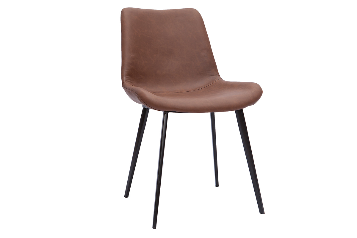 Set de 2sillas vintage marrones RIOT