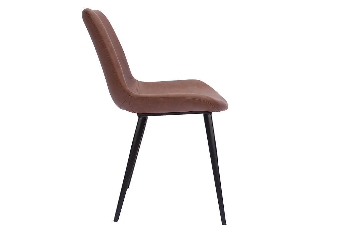 Set de 2sillas vintage marrones RIOT