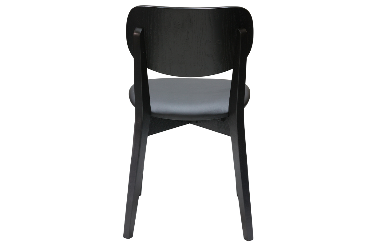 Set de 2 sillas vintage negras LUCIA