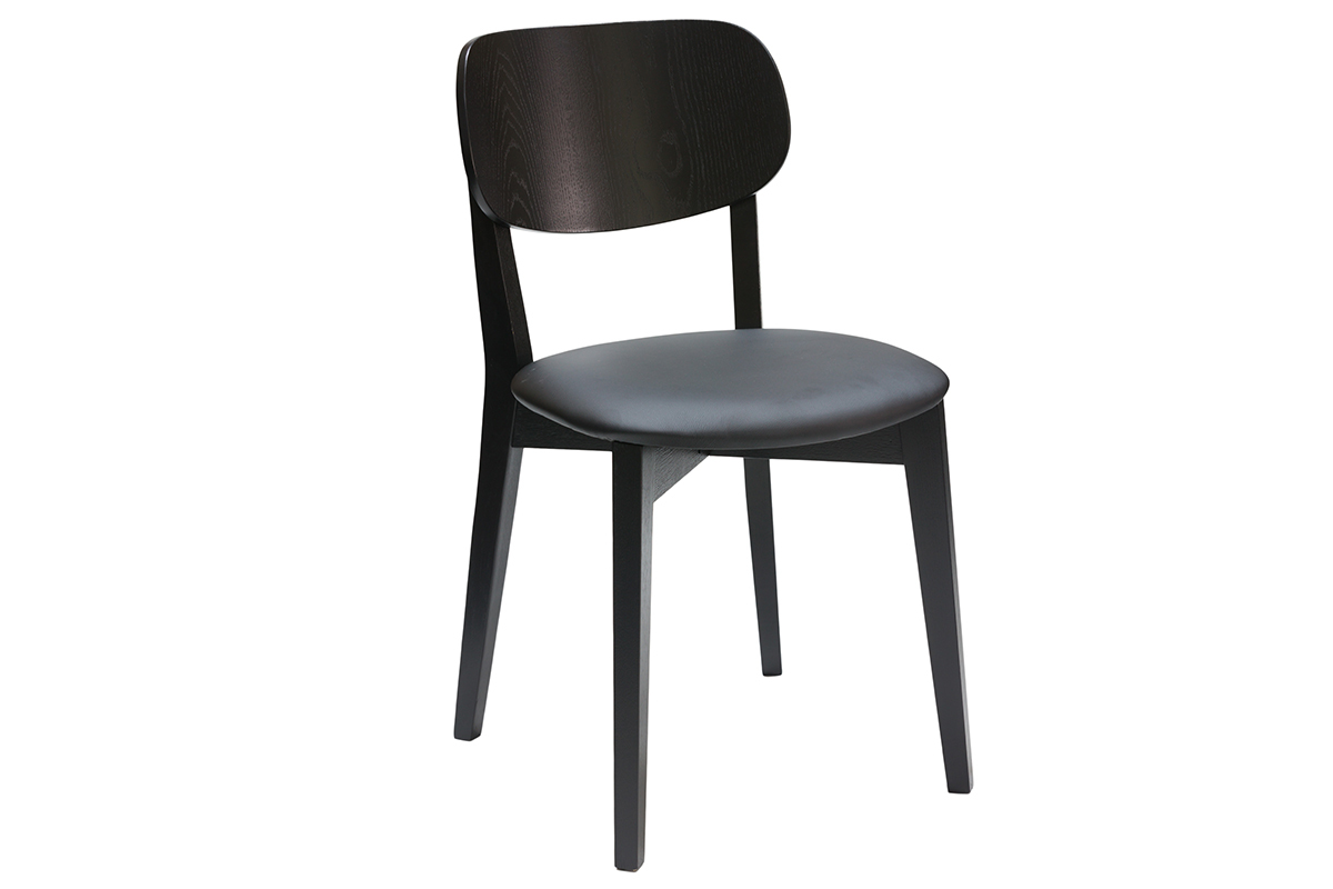 Set de 2 sillas vintage negras LUCIA