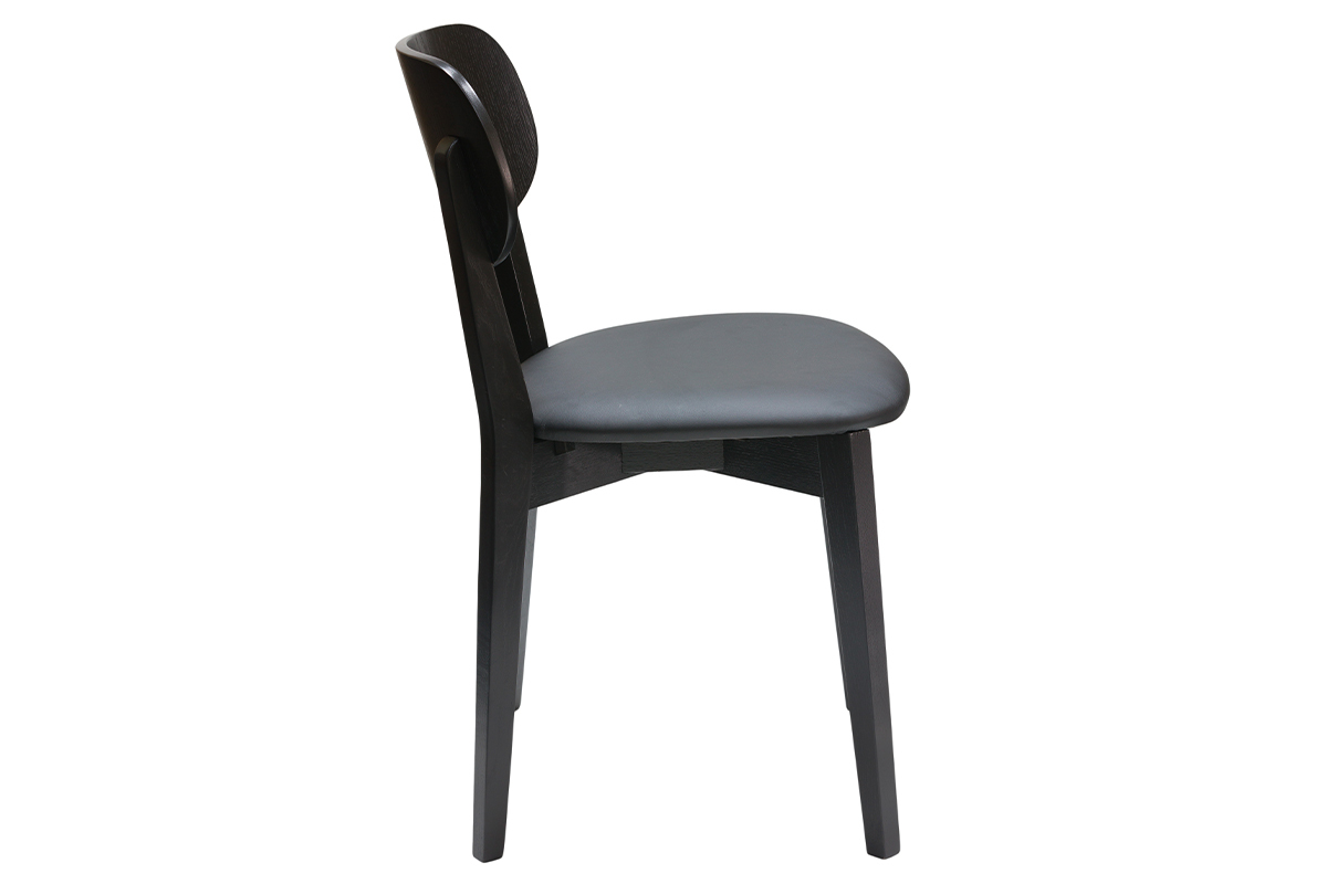 Set de 2 sillas vintage negras LUCIA