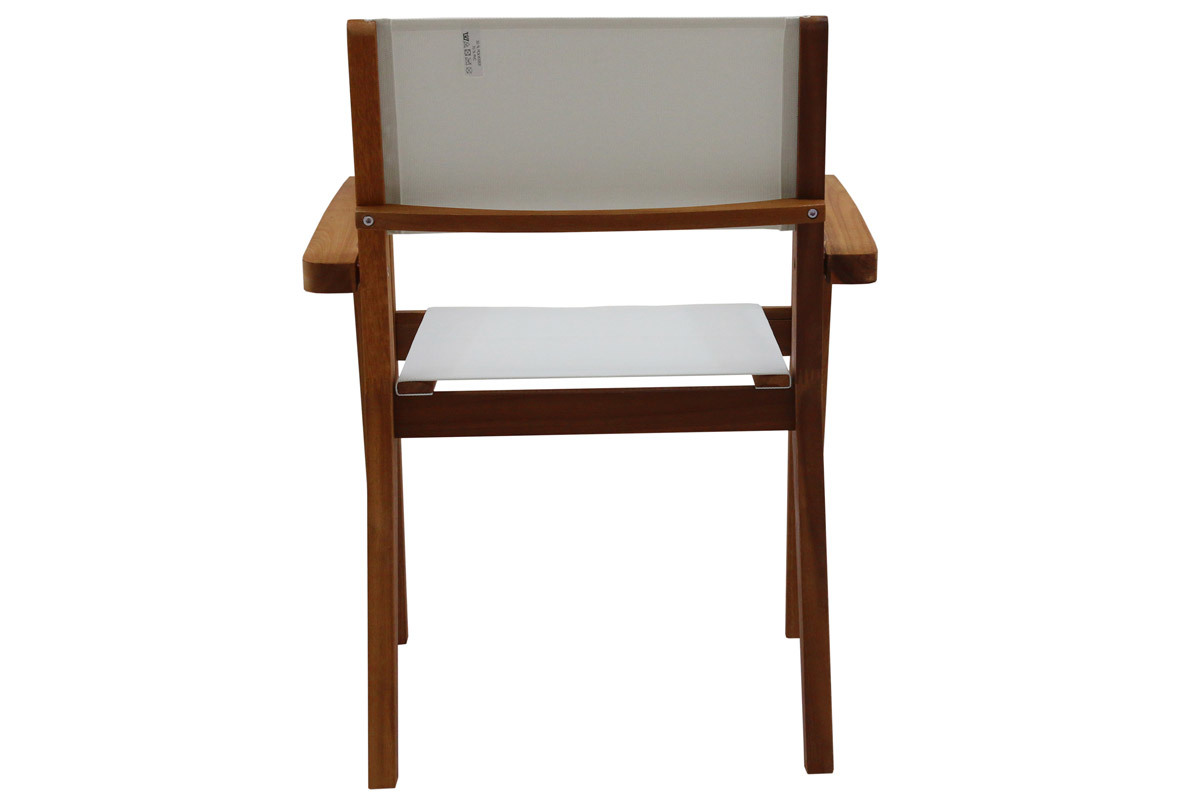 Set de 2 sillones de jardn blancos y de madera maciza ASTERA