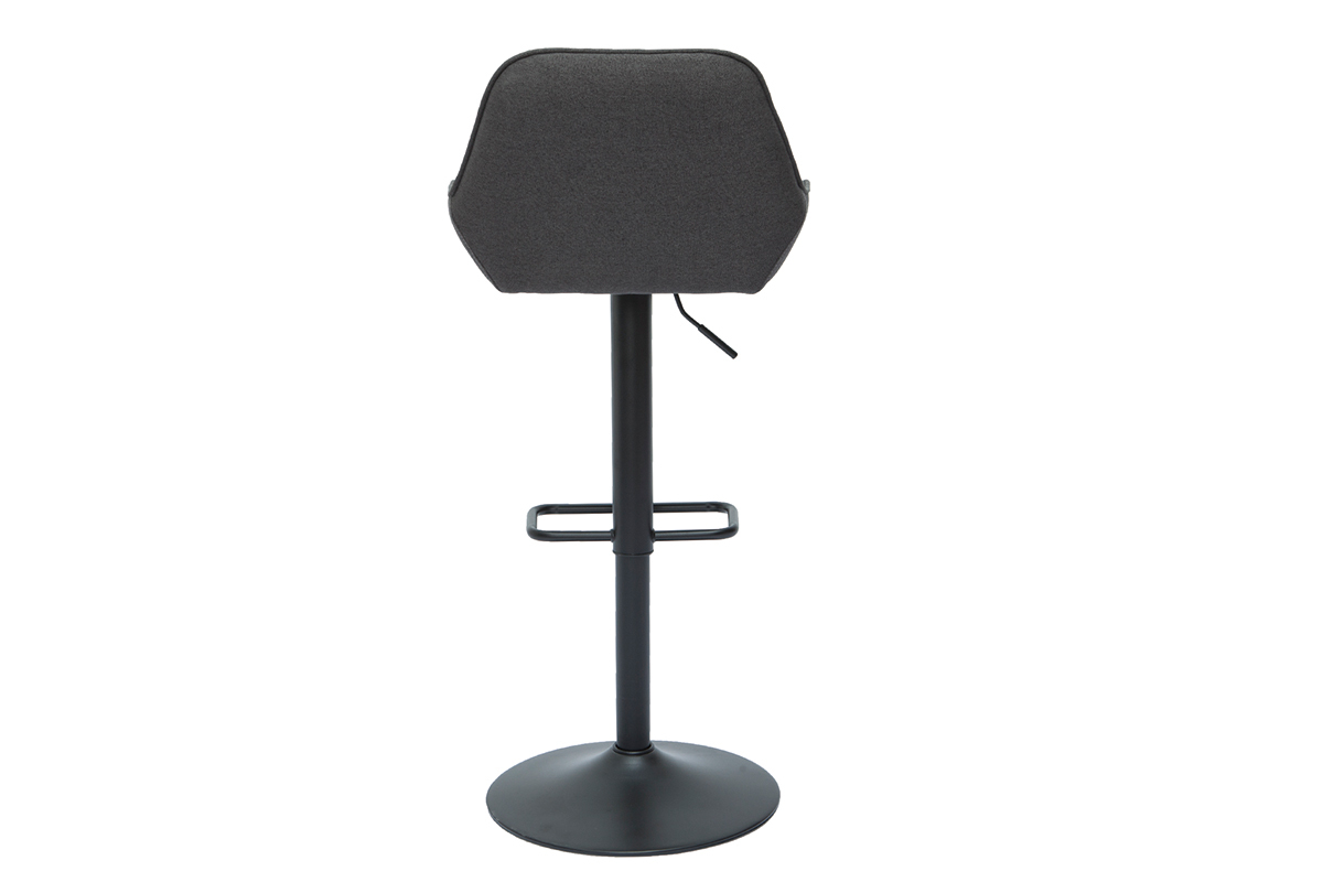 Set de 2taburetes de cocina ajustables de diseo de tejido gris antracita RONNIE