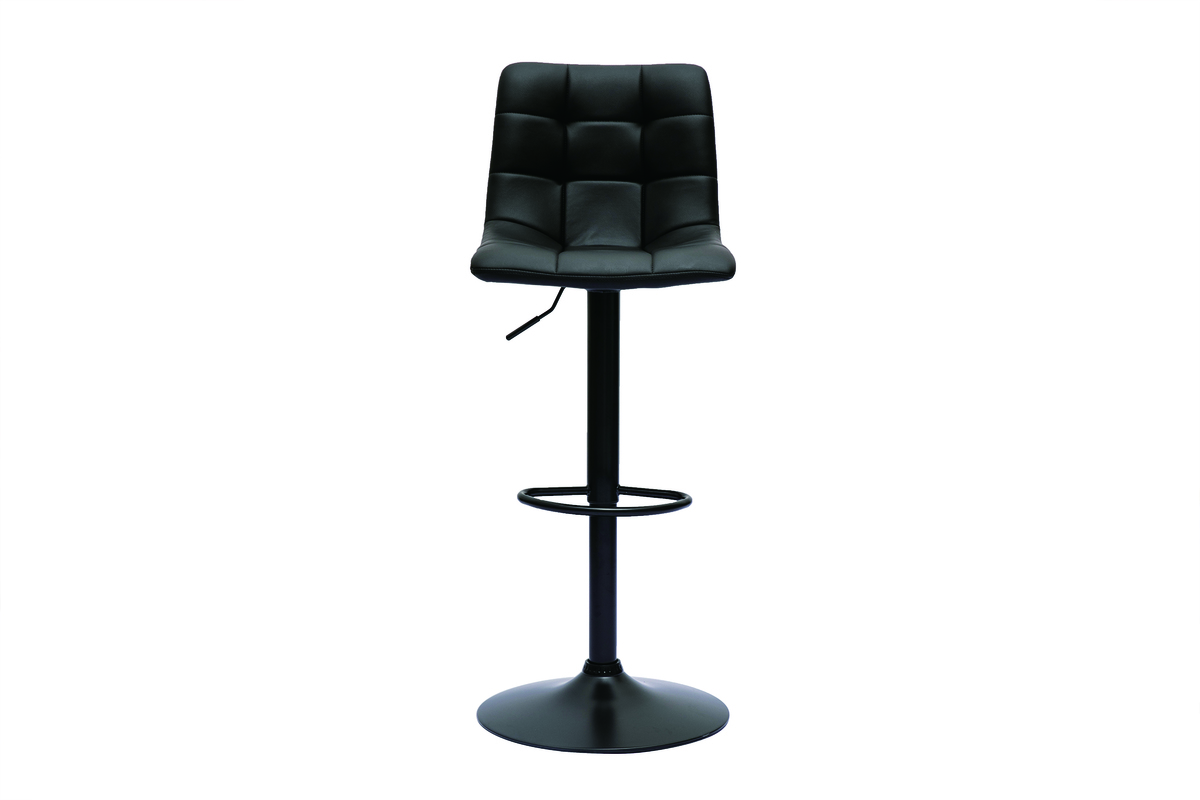 Set de 2 taburetes de cocina ajustables de diseo negro 65 cm MAXWELL