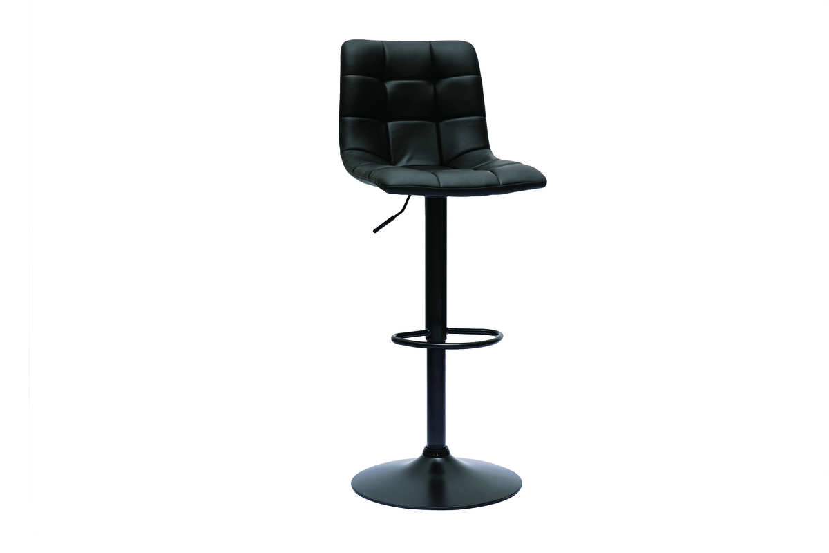 Set de 2 taburetes de cocina ajustables de diseo negro 65 cm MAXWELL