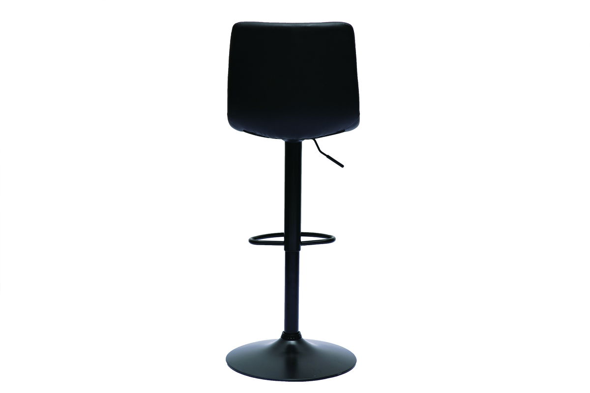 Set de 2 taburetes de cocina ajustables de diseo negro 65 cm MAXWELL